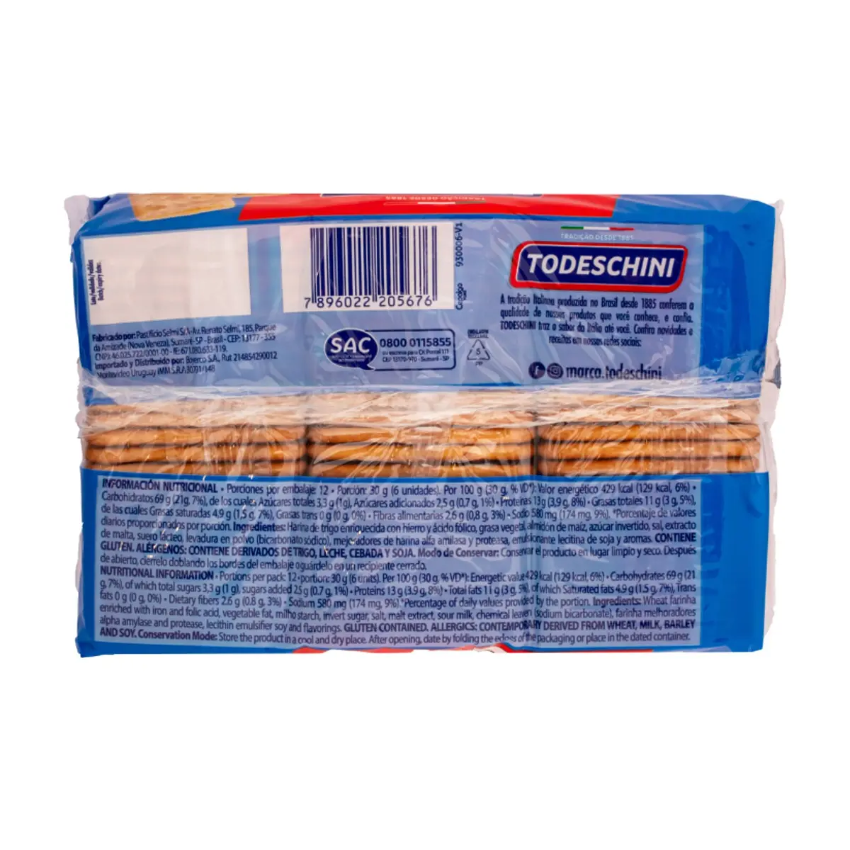 Galletas agua y sal Todeschini (360 g / 12 oz) - Miniatura 2