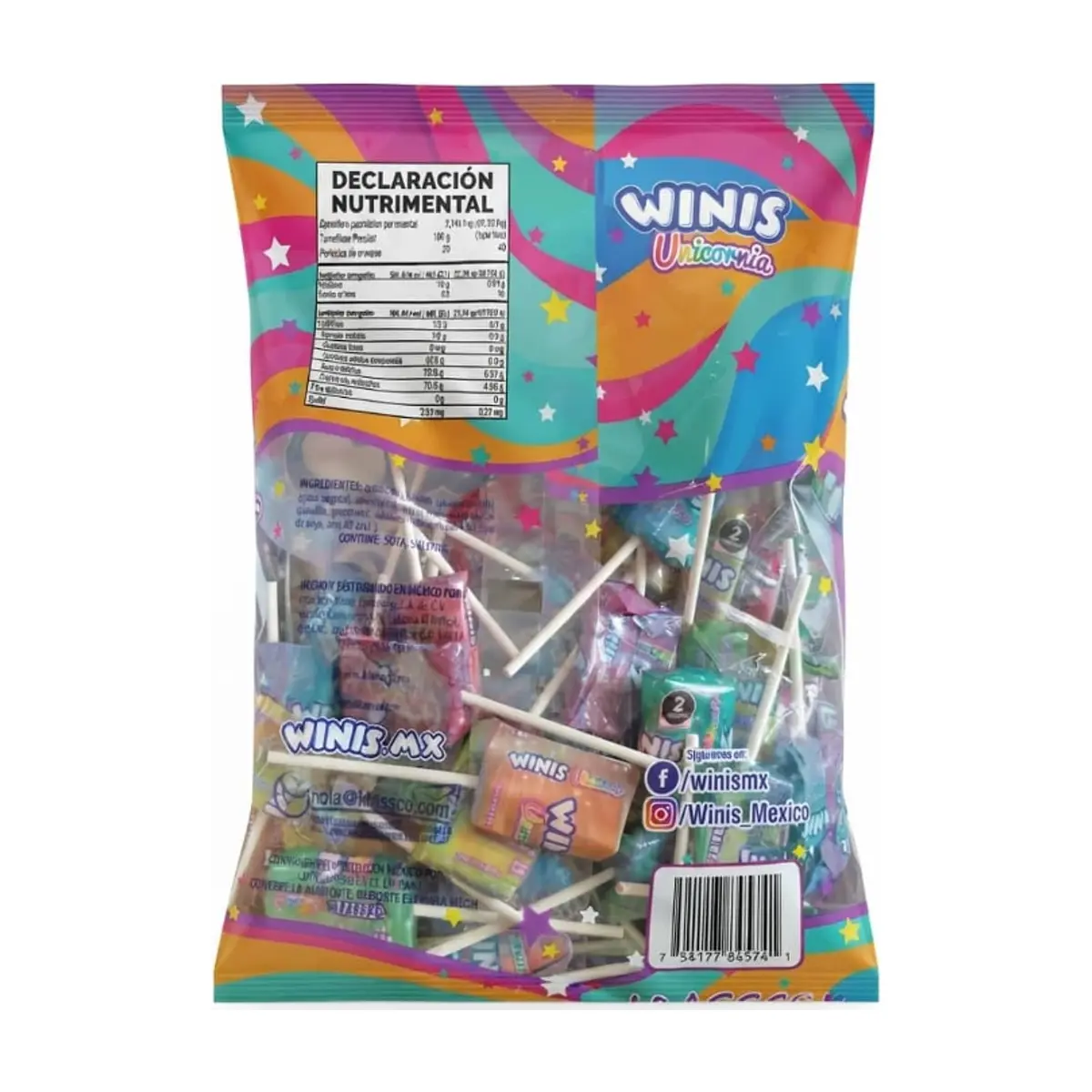 Caramelos suave sabor a algodón de azúcar Winis Unicornio (280 g / 9.87 oz) - Miniatura 3