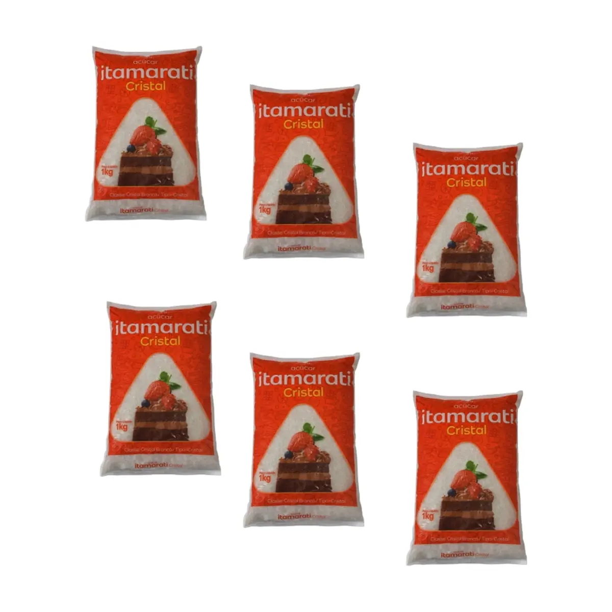 Azúcar blanca cristal Itamarati (6 x 1 kg / 2.2 lb)
