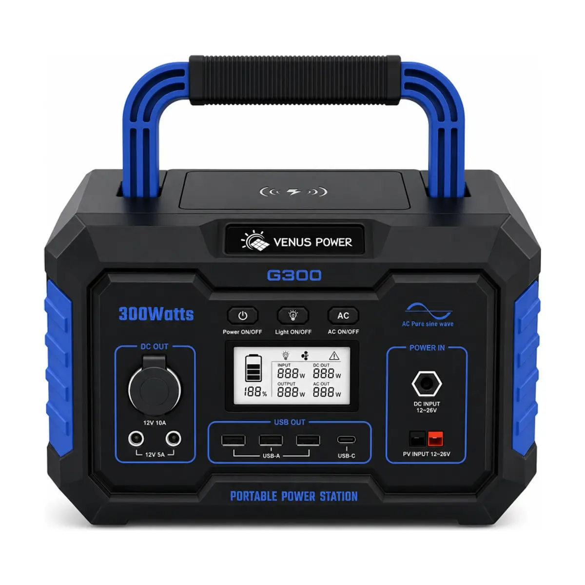 Estación de energía portátil de 300 W Venus Power G300