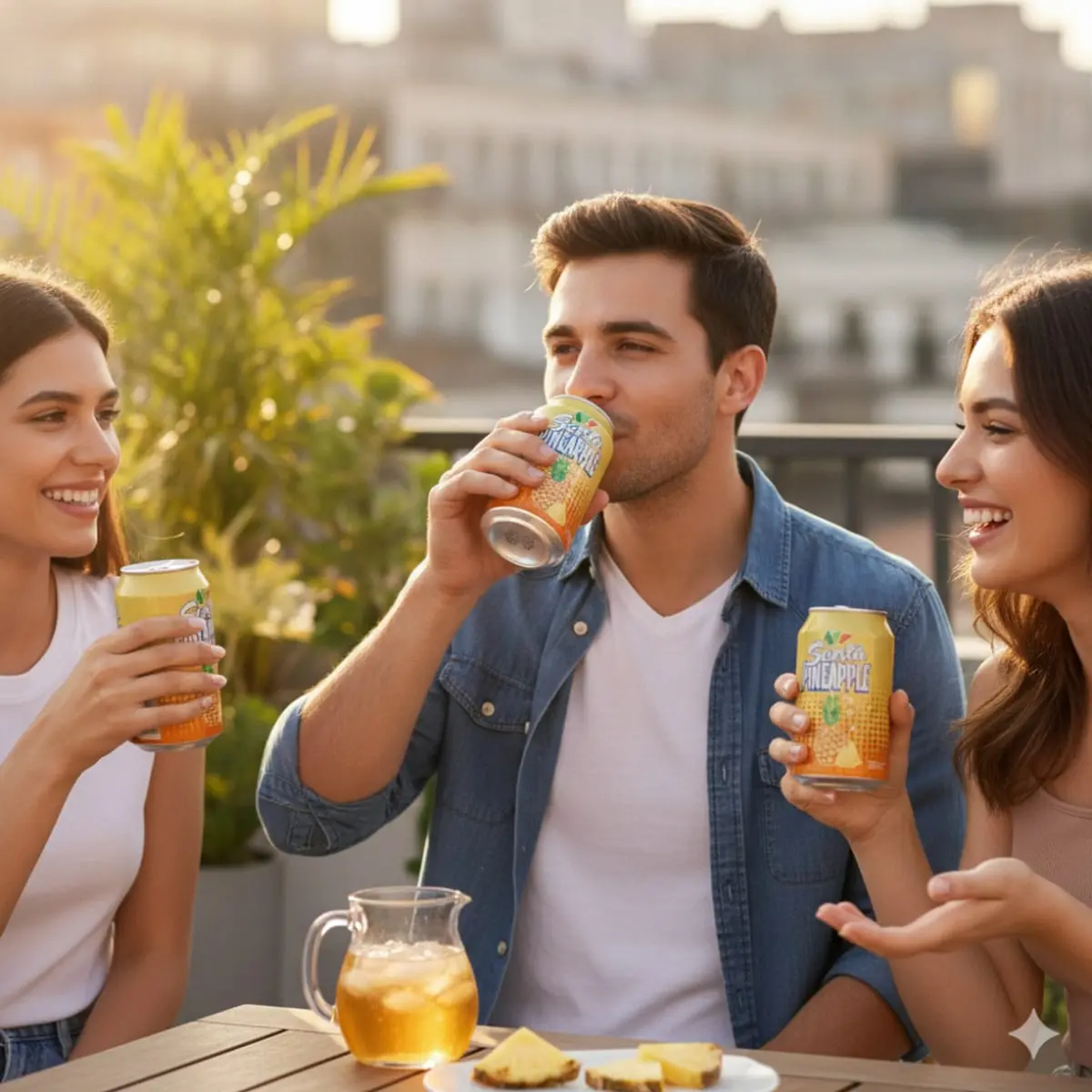 Refresco gaseado de piña Santa (12 x 330 ml) - Miniatura 4
