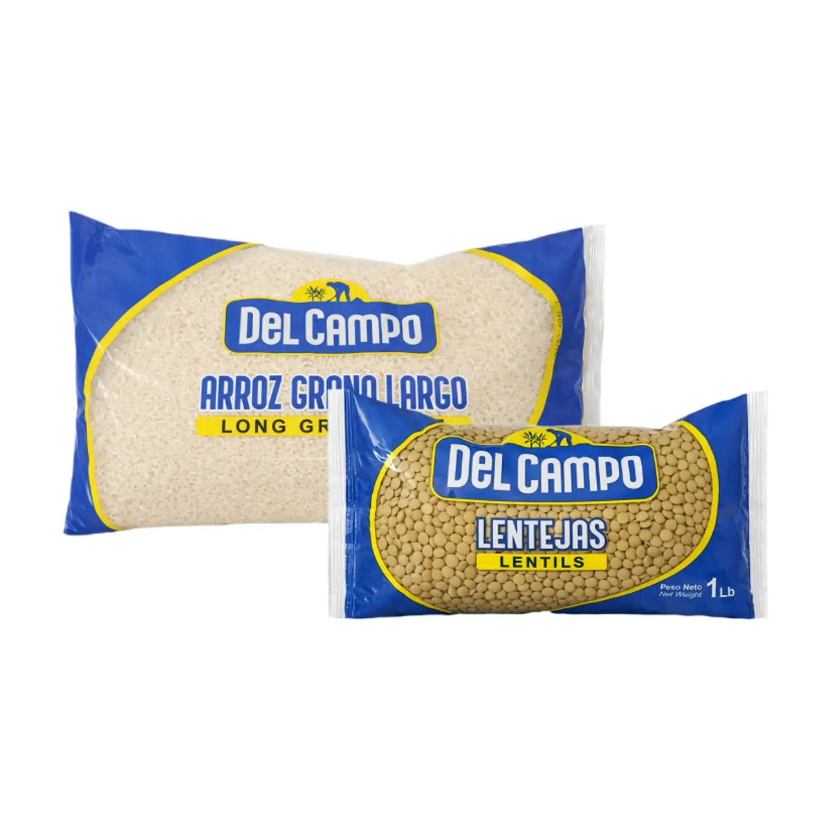 Arroz de grano largo Del Campo (2.27 kg / 5 lb) + Lentejas Del Campo (454 g / 1 lb) - Miniatura 1