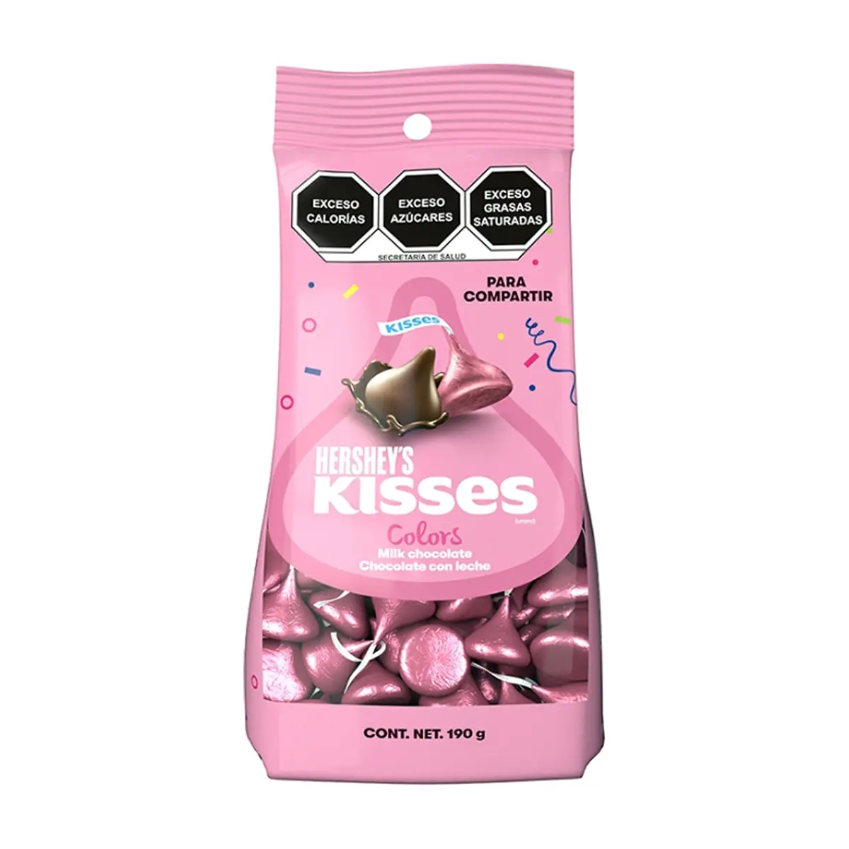 Chocolate con leche fiesta rosa Hershey's Kisses (190 g / 6.7 oz) - Miniatura 3