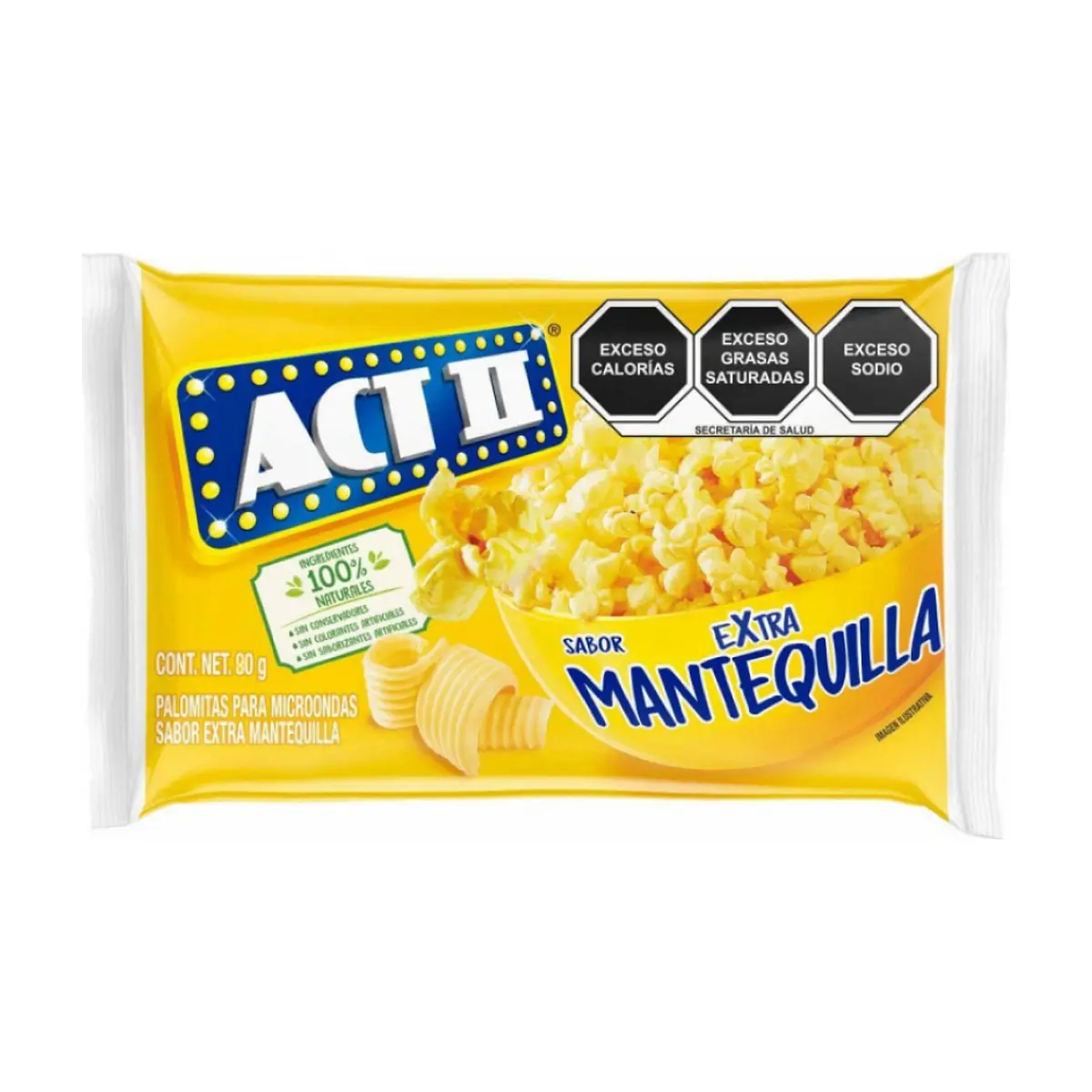 Palomitas para microondas sabor extra mantequilla ACT II (80 g / 2.82 oz) - Thumbnail 2