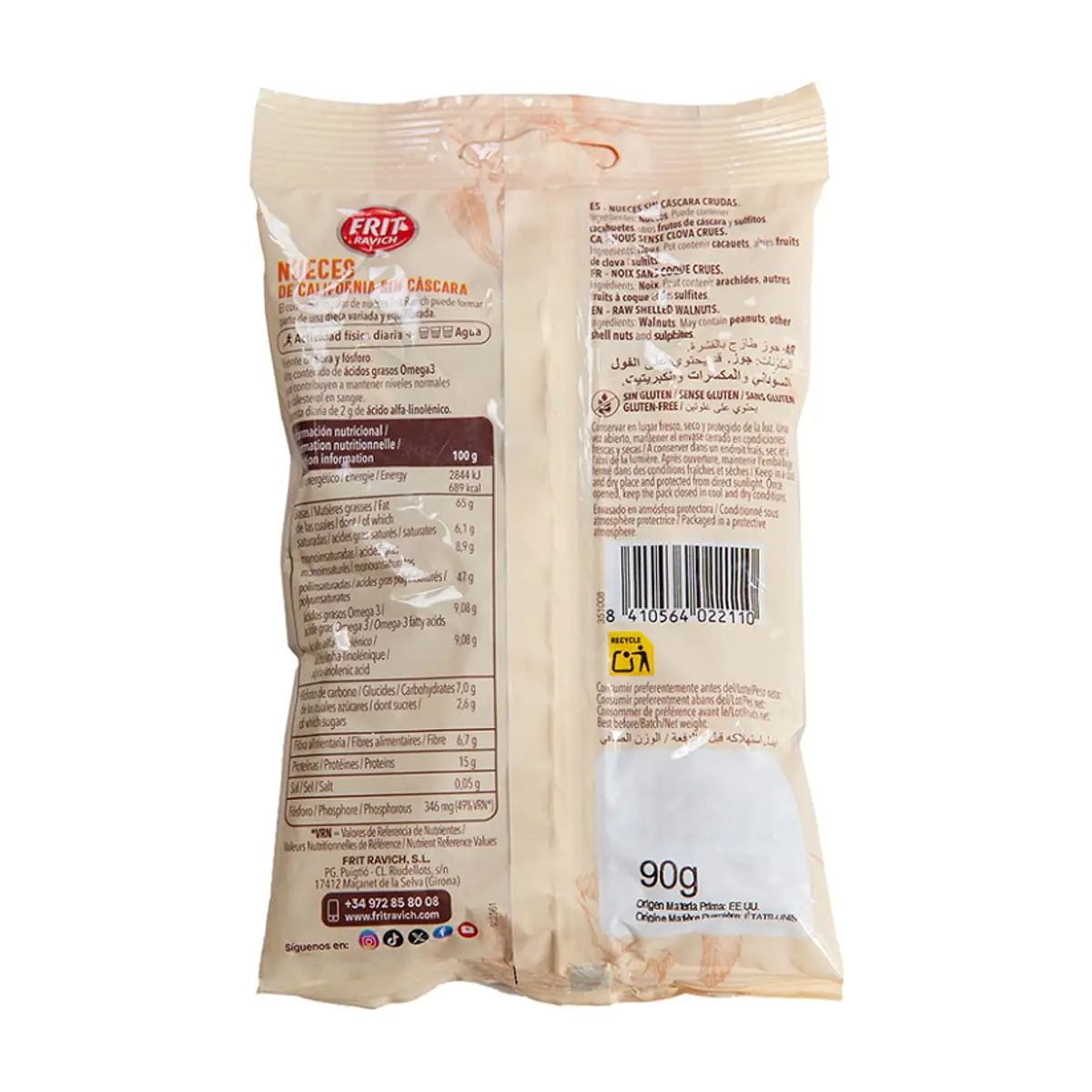 Nueces de Califronia sin cáscara Frit Ravich (90 g / 3.17 oz) - Thumbnail 3