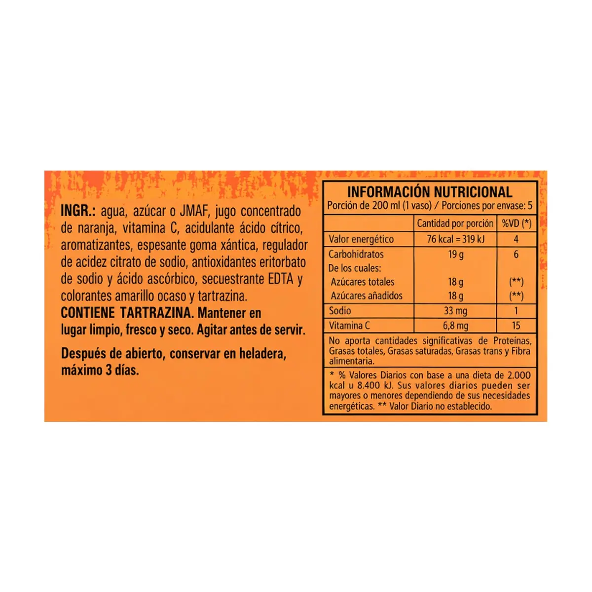 Jugo de naranja Baggio Fresh (1 L) - Miniatura 4