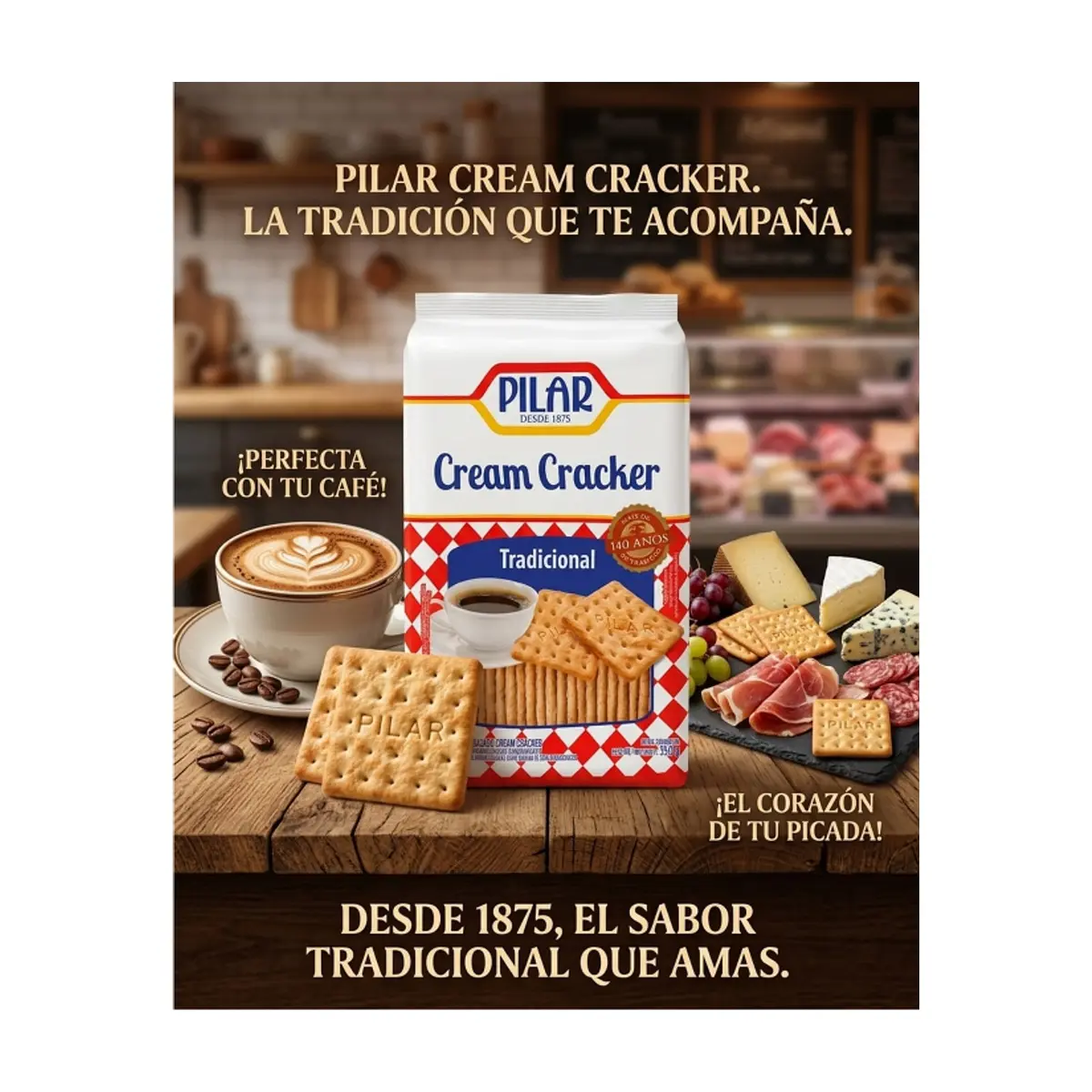 Galletas saladas cream cracker tradicional Pilar (350 g / 12.3 oz) - Thumbnail 4
