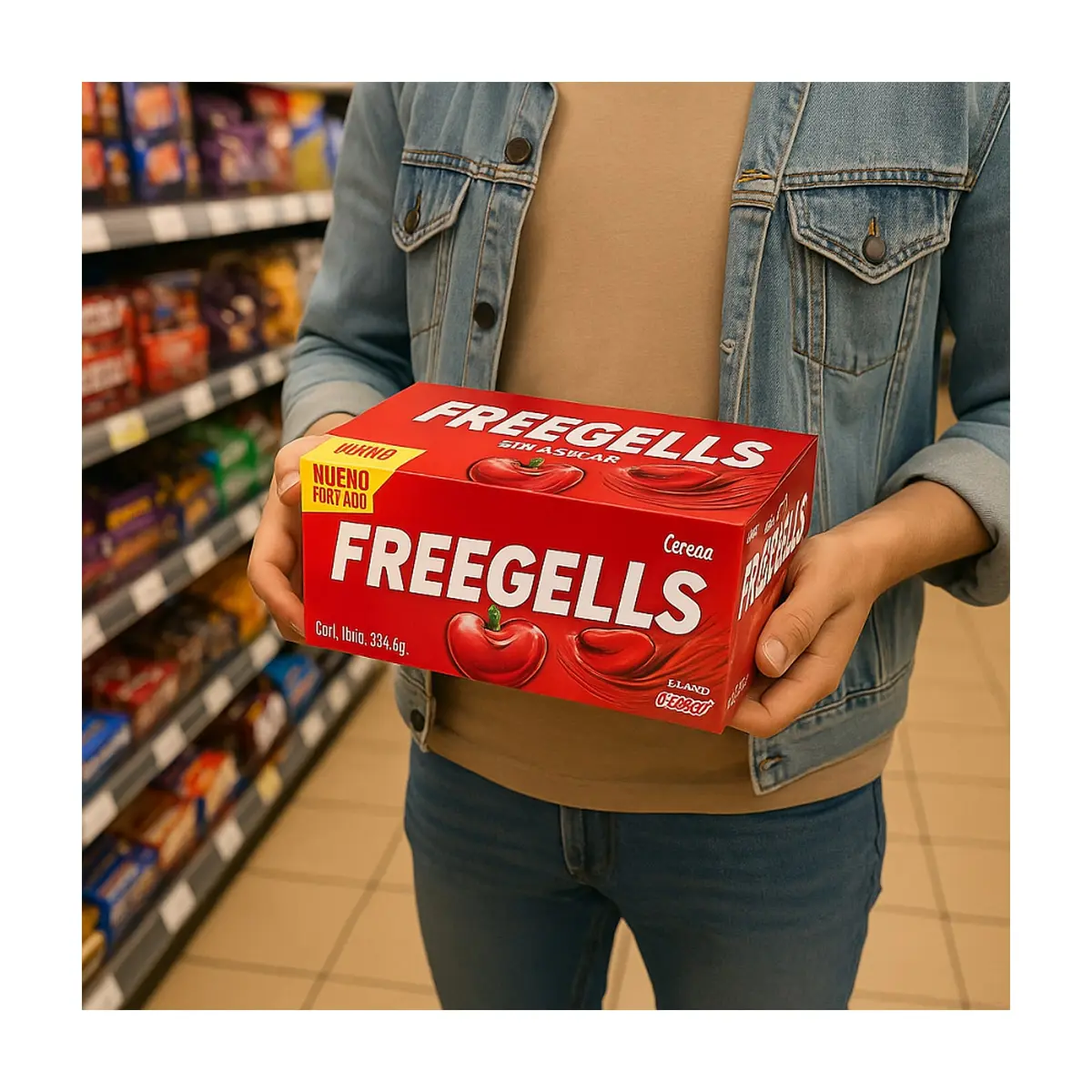 Caramelos duros sabor a cereza y mentol Freegells (334.8 g / 11.80 oz) - Thumbnail 4