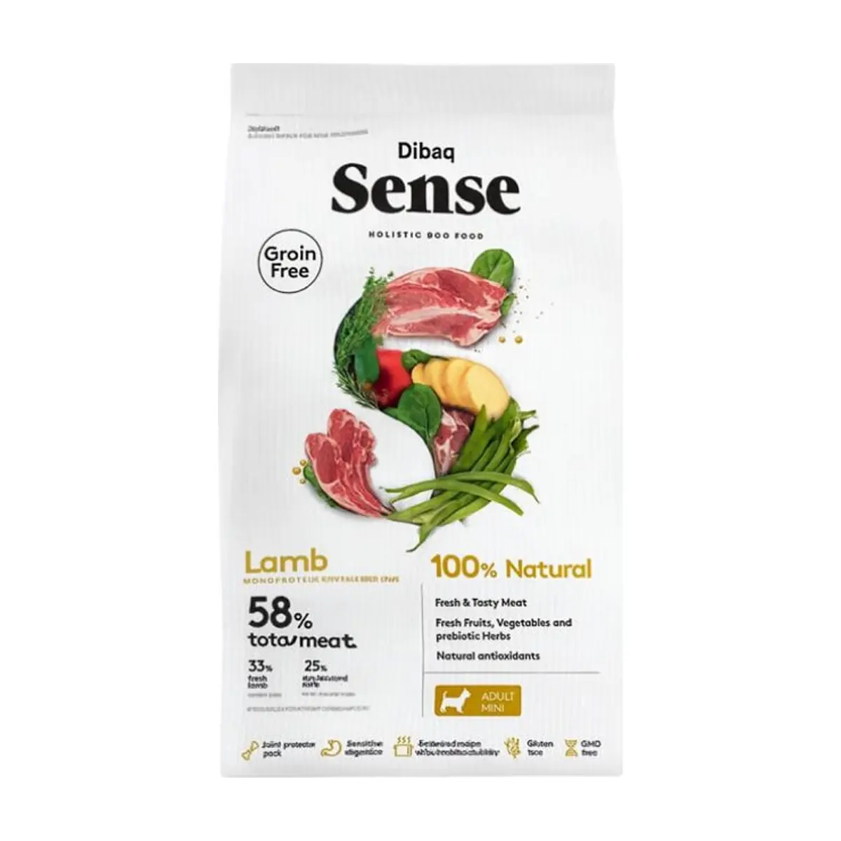 Alimento para Perros sabor Cordero(2Kg) DIBAQ SENSE