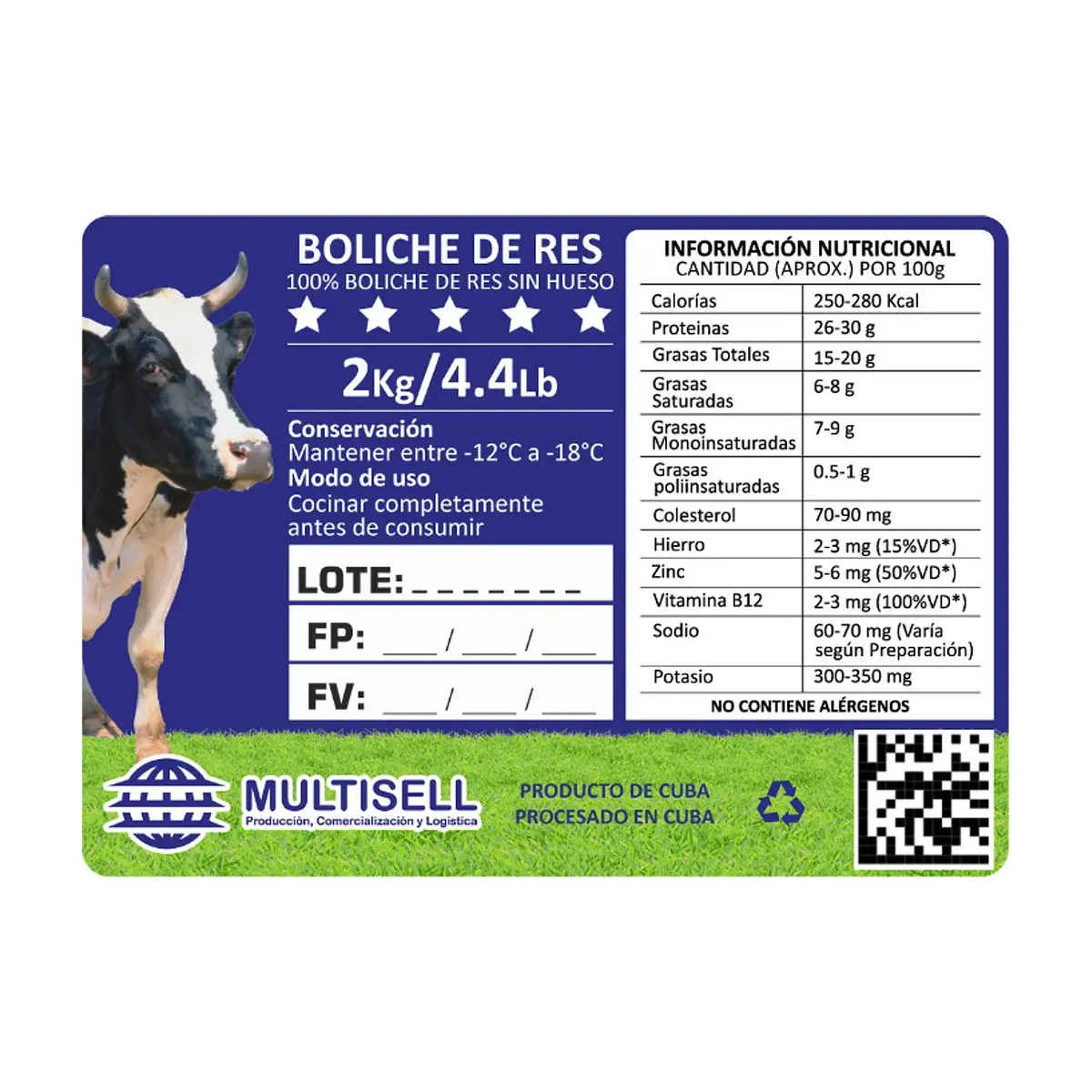 Boliche de res Multisell (2 kg / 4.4 lb) - Thumbnail 4