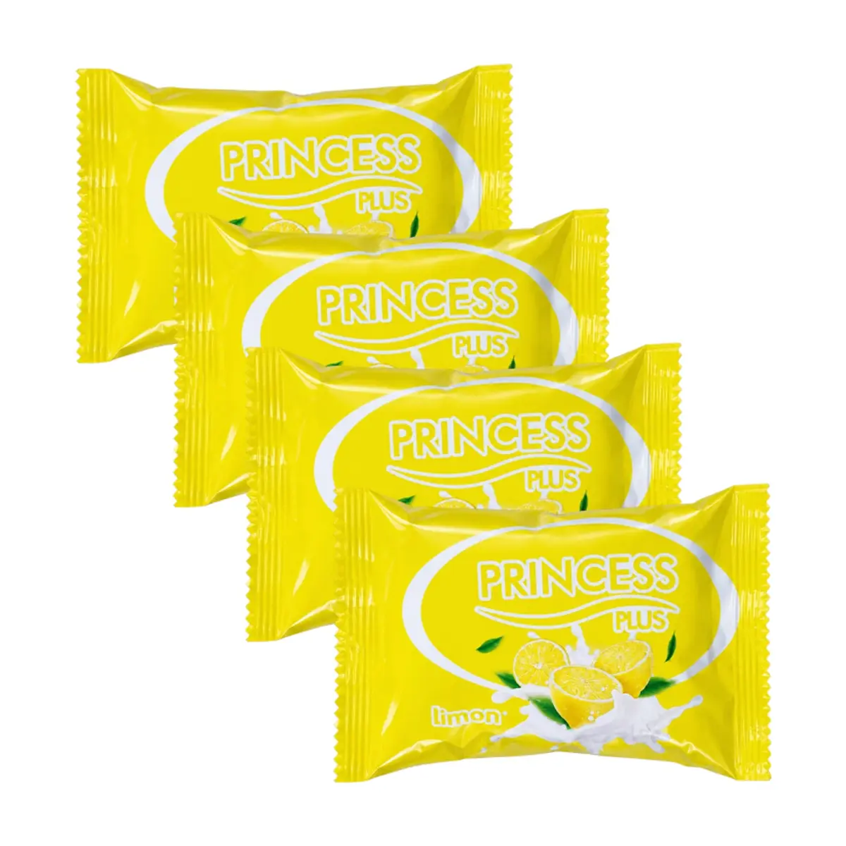 abón de tocador aroma a limón Princess Plus (4 x 75 g / 2.64 oz) - Imagen 1