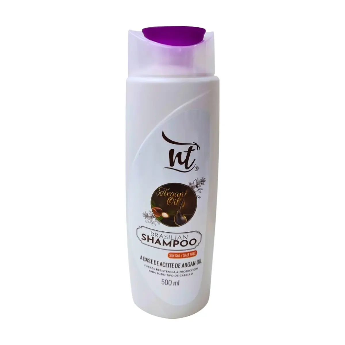 Champú sin sal a base de aceite de argán Brazilian Wow NT (500 ml / 17.6 fl.oz)