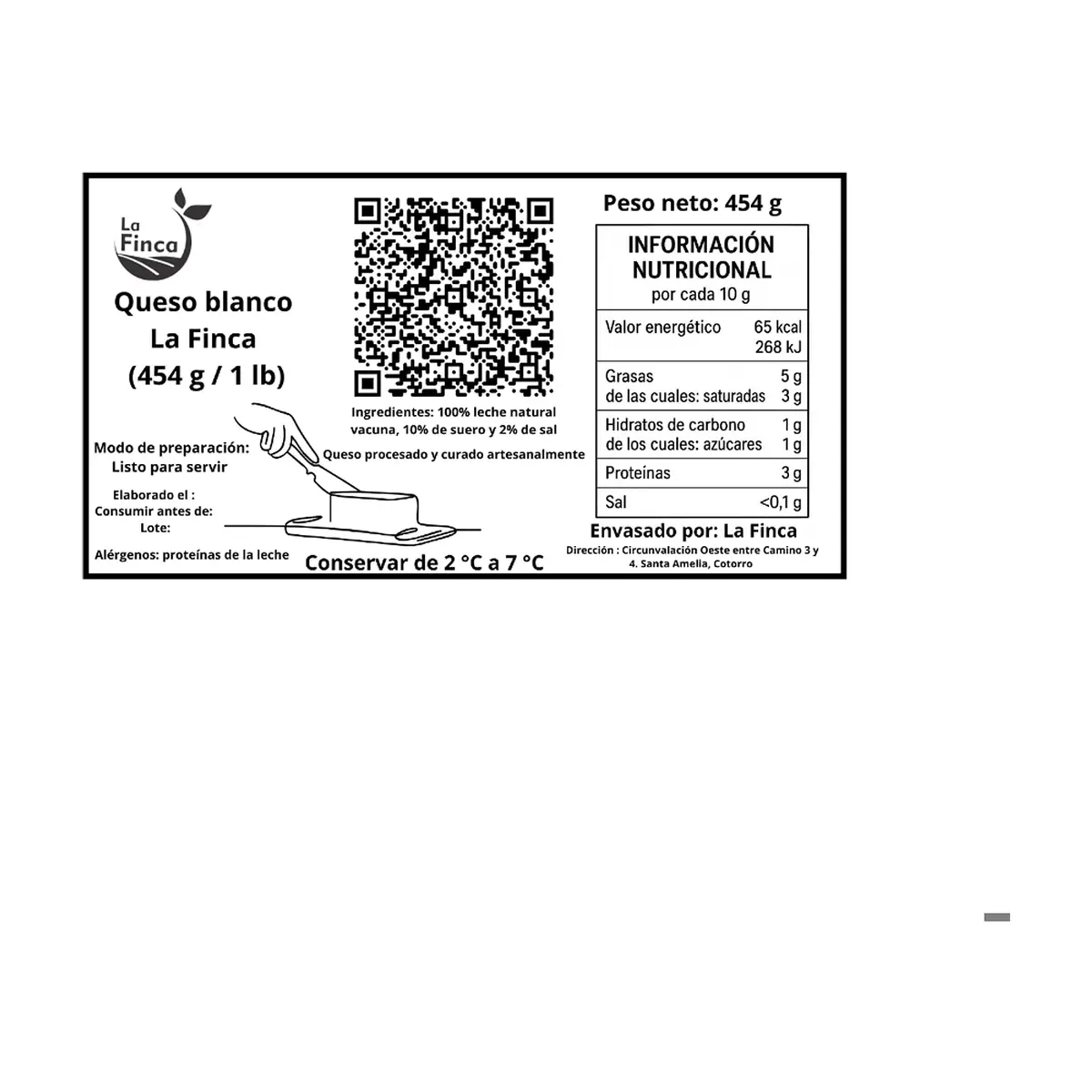 Queso blanco La Finca (454 g / 1 lb) - Thumbnail 3