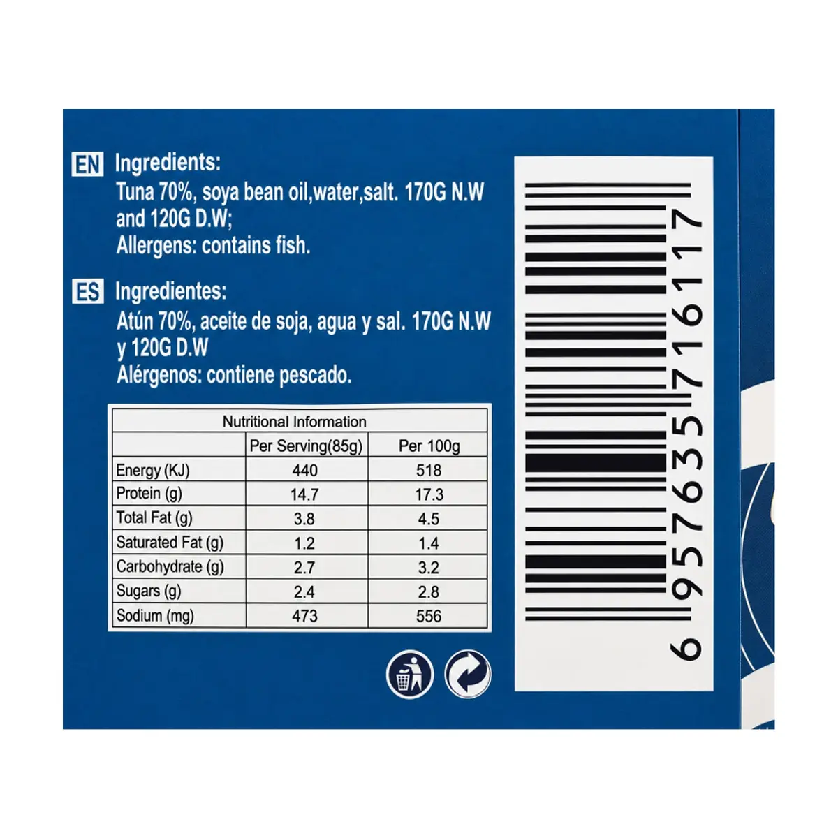 Atún lomitos en aceite Lucy (170 g / 5.99 oz) - Thumbnail 5