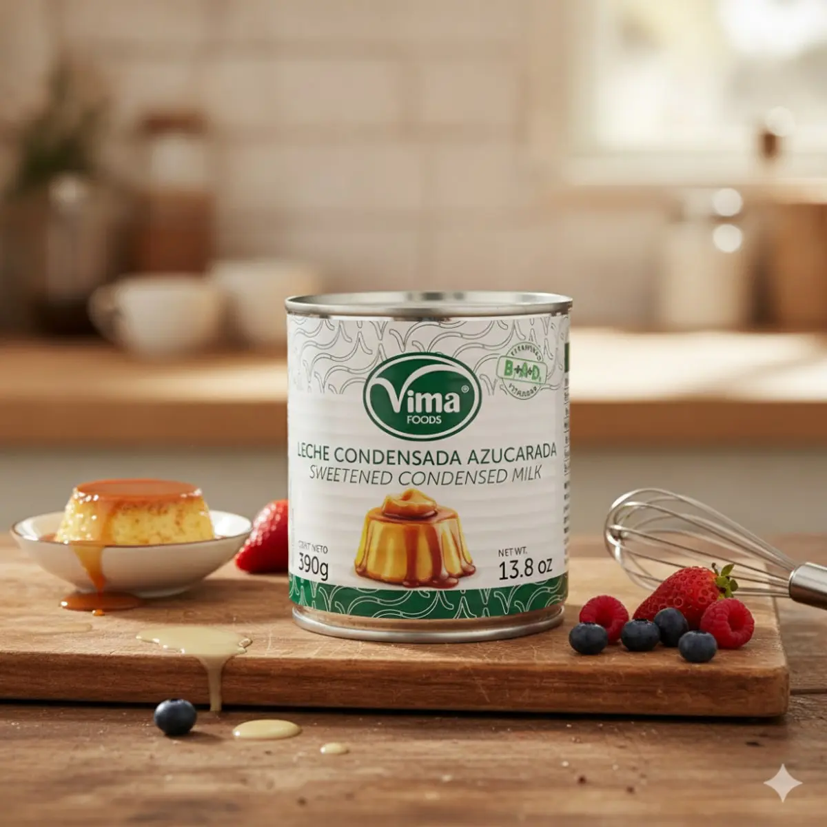Leche condensada azucarada Vima Foods (390 g / 13.8 oz) - Miniatura 4