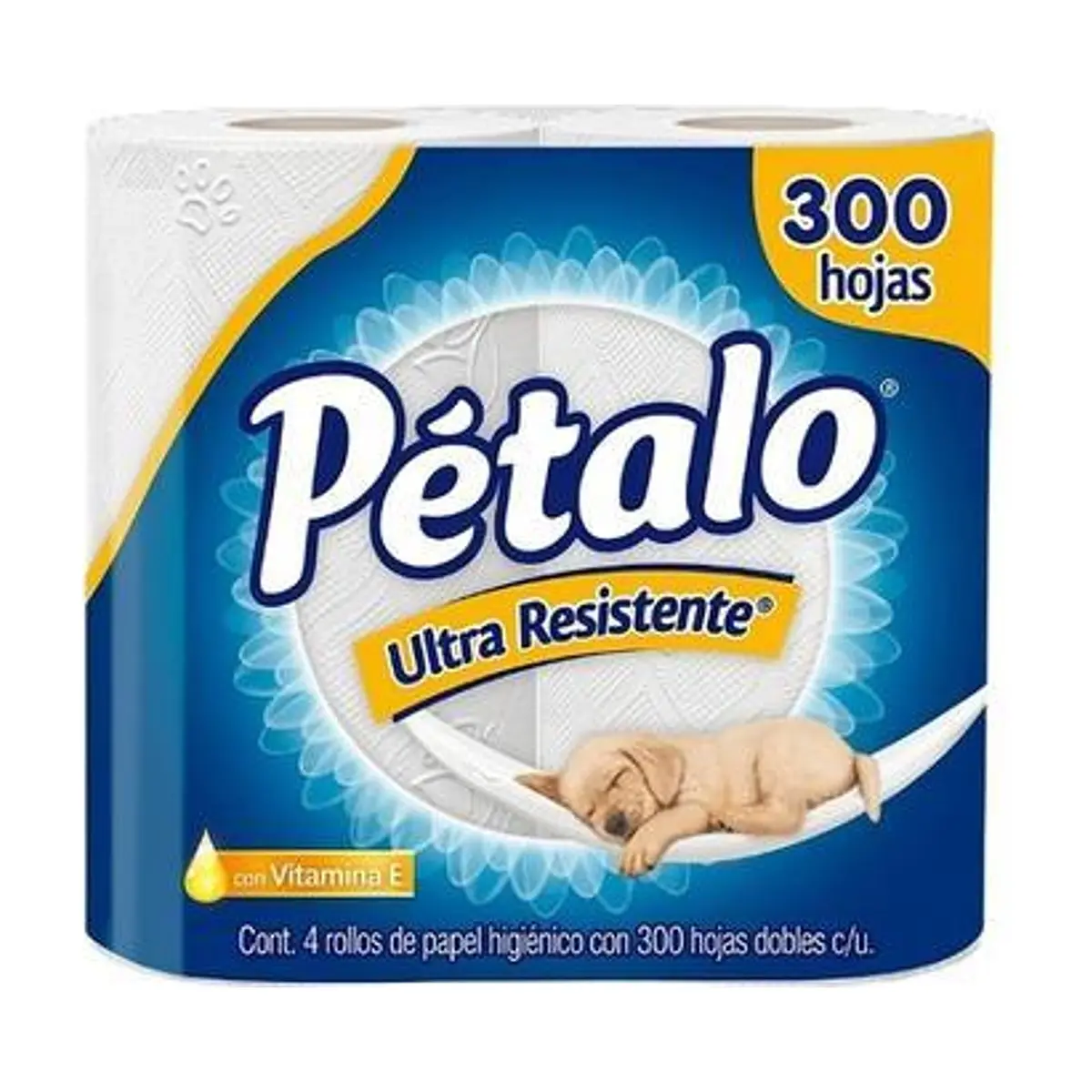 Papel Higiénico Ultra Resistente (300 hojas dobles) PETALO