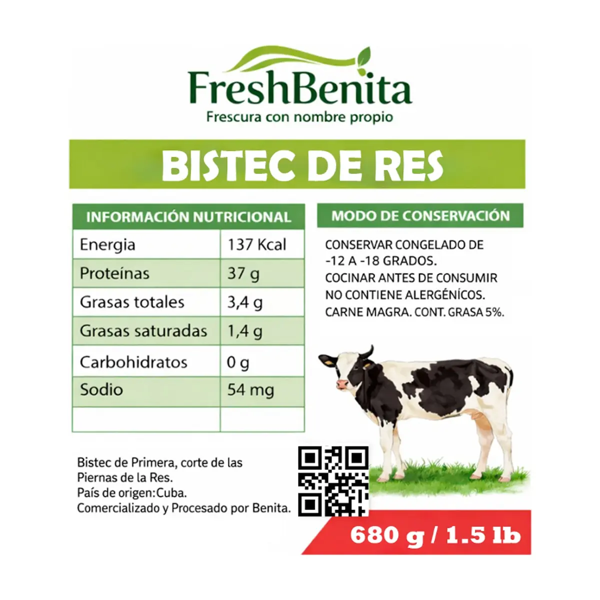 Bistec de res FreshBenita (680 g / 1.5 lb) - Miniatura 4