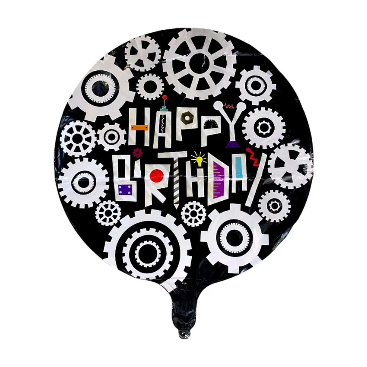 Globo Happy Birthday diseño robot Balloon - Thumbnail 3