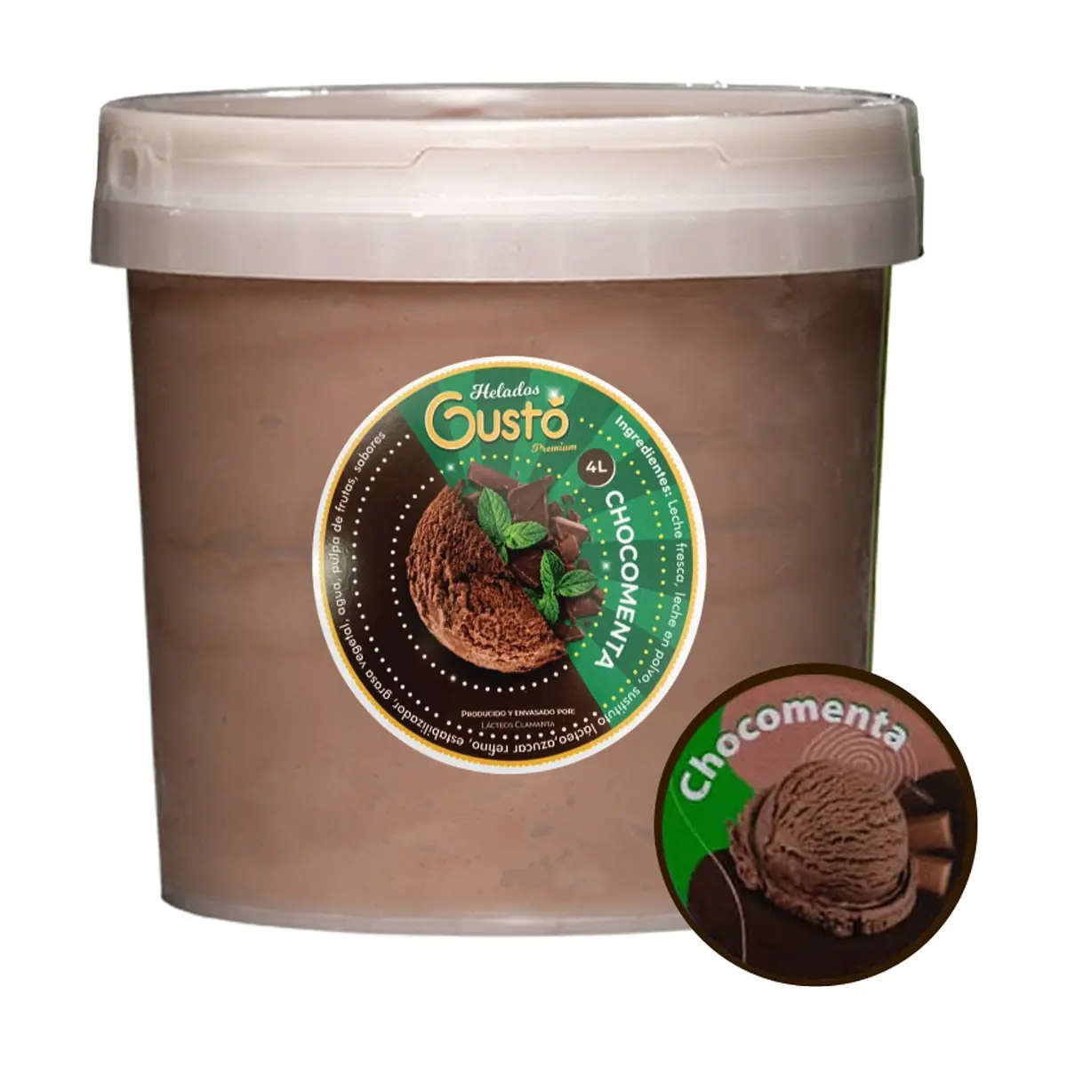 Helado Premium de chocomenta Gustó (4 L) - Miniatura 2