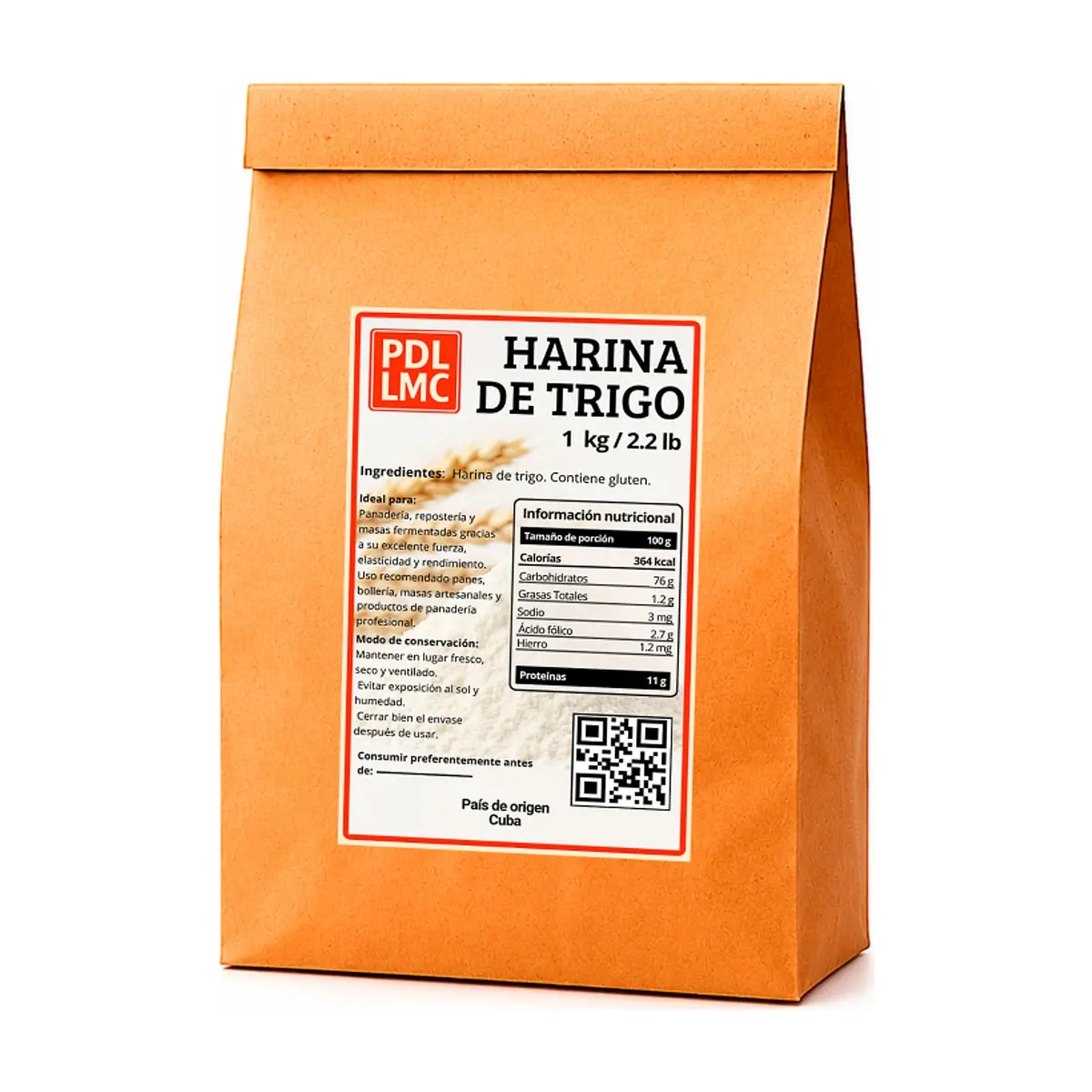 Harina de trigo PDL LMC (1 kg / 2.2 lb)