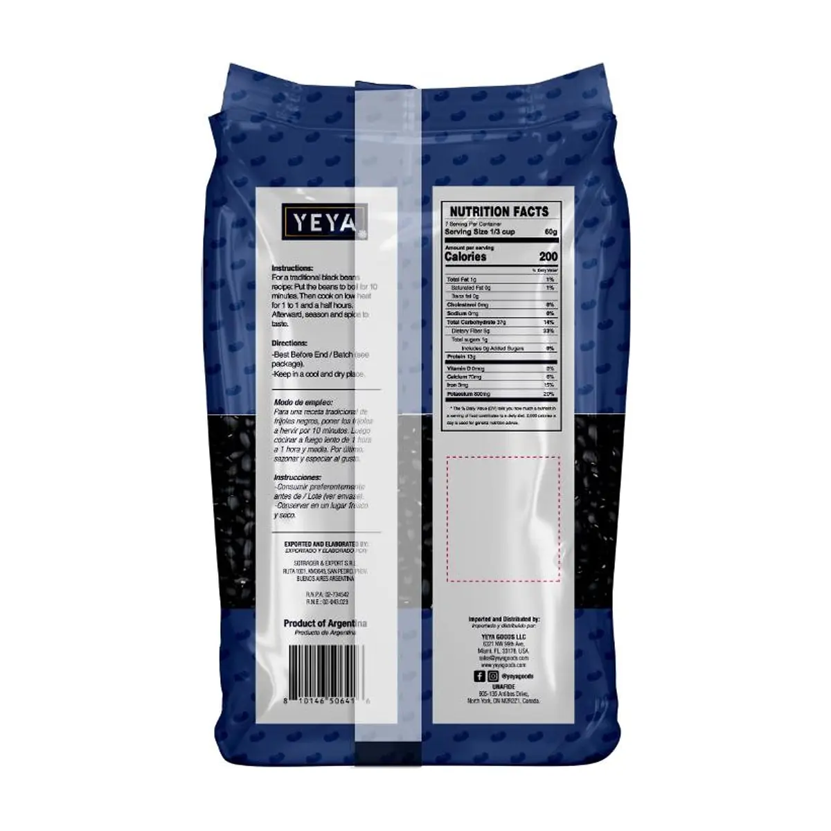 Frijoles negros YEYA (454 g / 1 lb) - Thumbnail 3