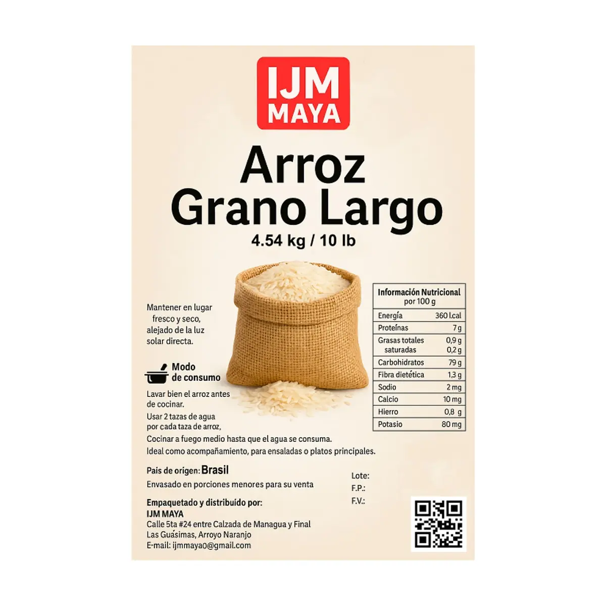 Arroz grano largo IJM Maya (4.54 kg / 10 lb) - Thumbnail 5