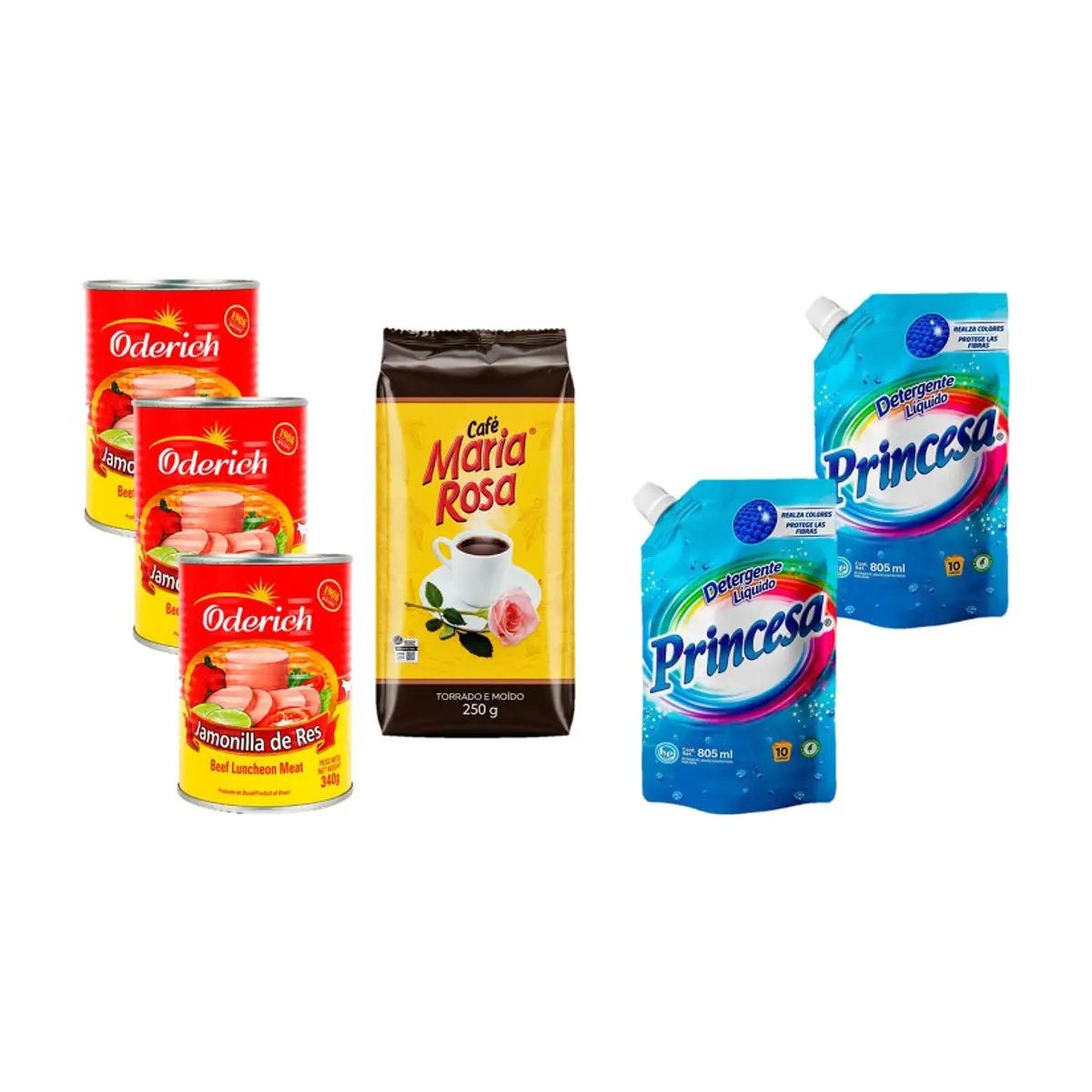Combo mixto (jamonilla, café y detergente)