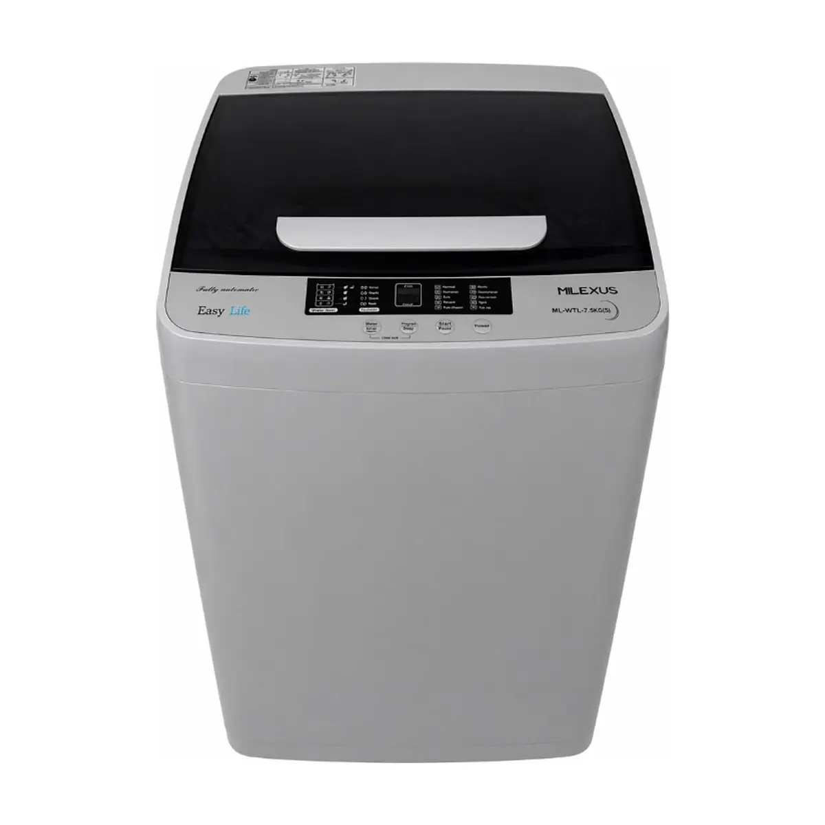 Lavadora automática de 7.5 kg gris Milexus ML-LVTL-7.5 kg