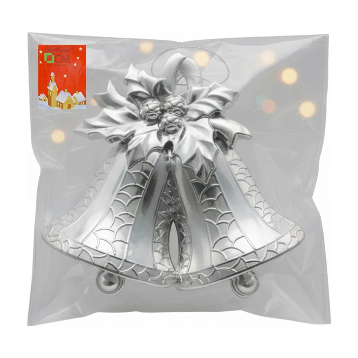 Adorno de campanas plateadas para árbol de navidad Casa y Menaje - Thumbnail 2