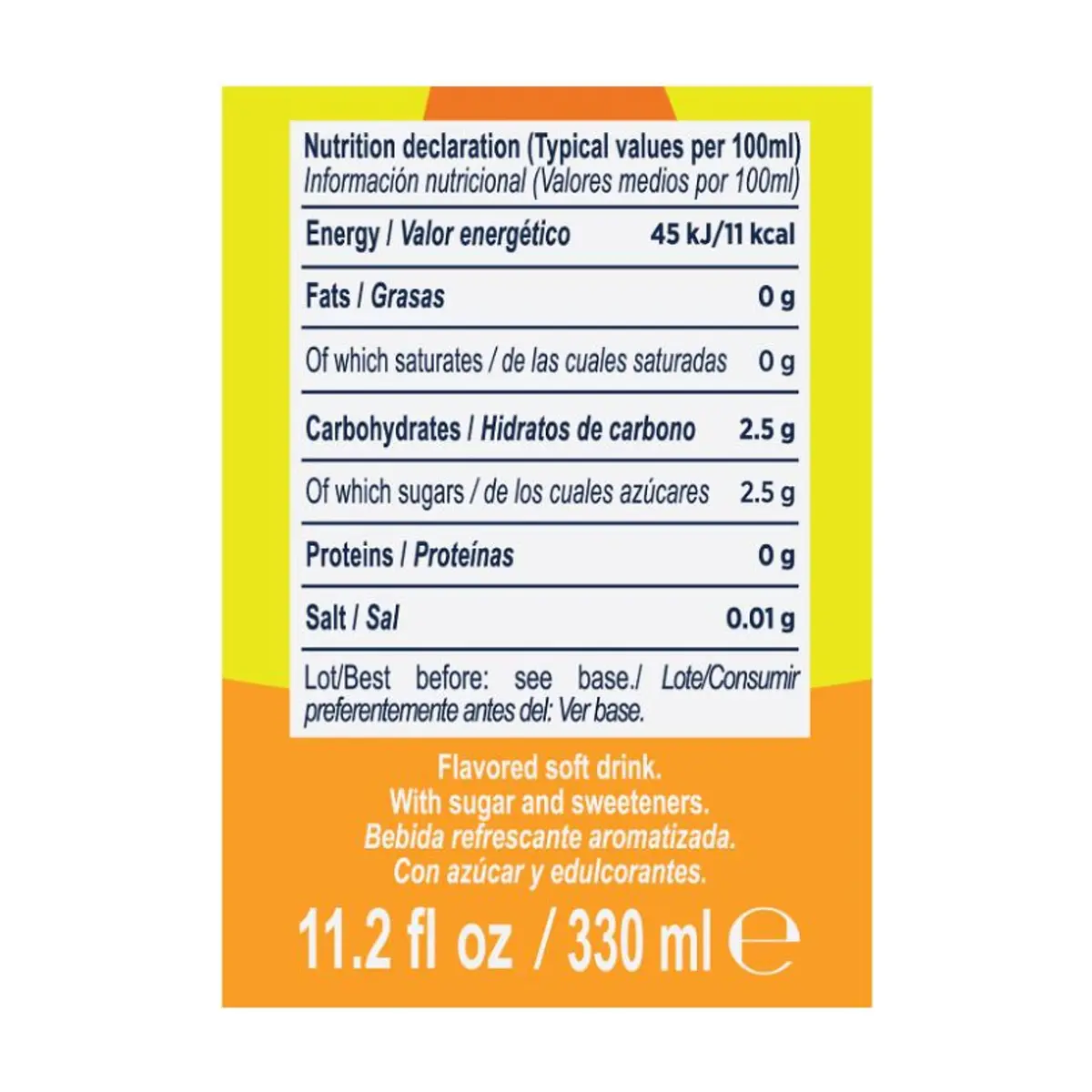 Refresco gaseado de naranja YEYA ( 12 x 330 ml / 11.2 fl oz) - Thumbnail 2