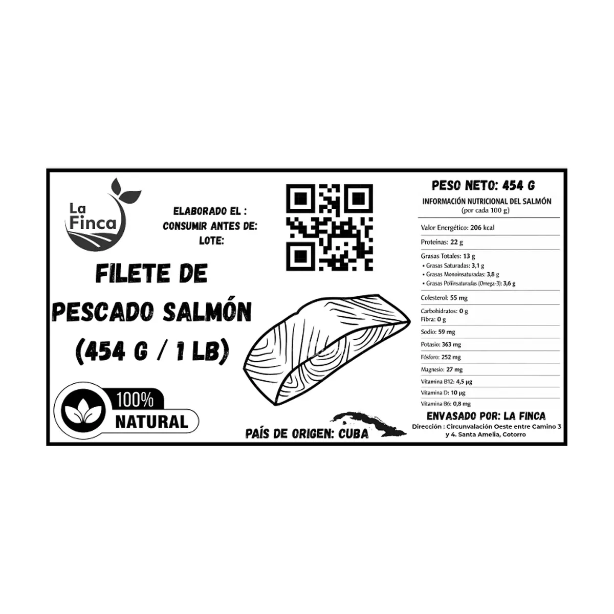 Filetes de salmón La Finca (454 g / 1 lb) - Thumbnail 4