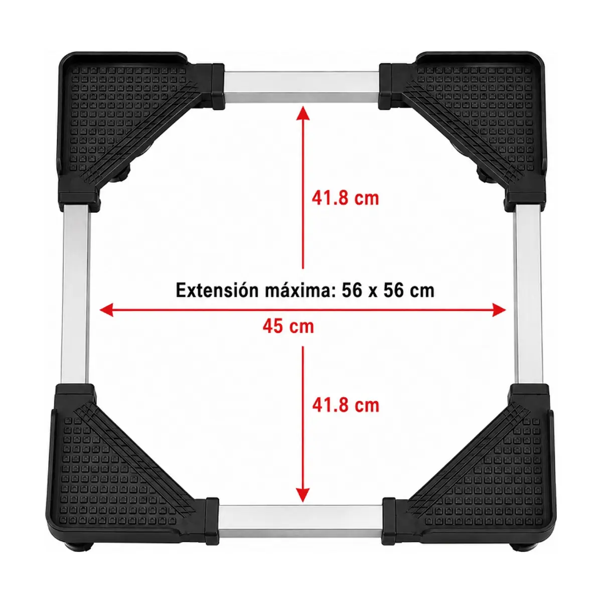 Base ajustable con ruedas para lavadora y refrigerador PDL LMC - Miniatura 4