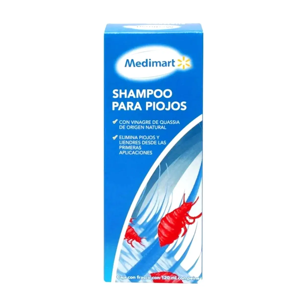 Champú para piojos vinagre de Quassia Medimart (120 ml / 4.22 fl. oz)