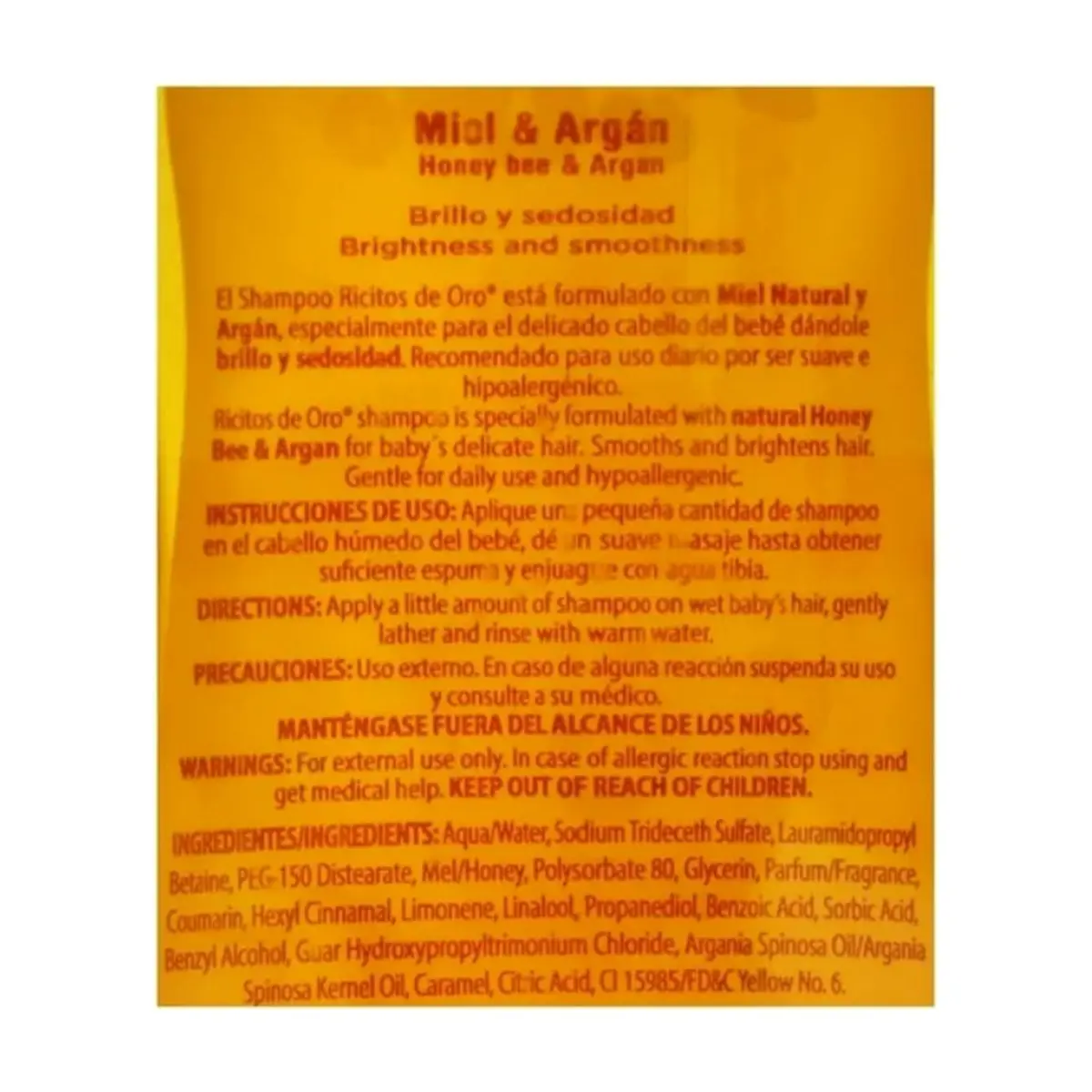 Champú de miel y argán para bebé Ricitos de Oro (250 ml / 8.4 fl.oz) - Thumbnail 2