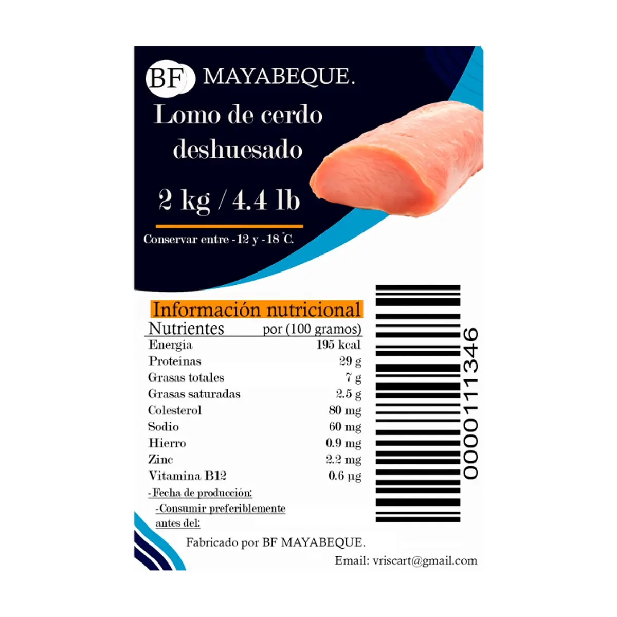 Lomo de cerdo deshuesado BF Mayabeque (2 kg / 4.4 lb) - Miniatura 4