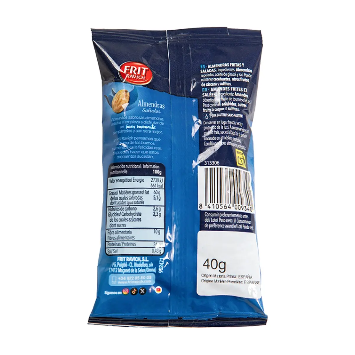 Almendras saladas Frit Ravich (40 g / 1.41 oz) - Thumbnail 2