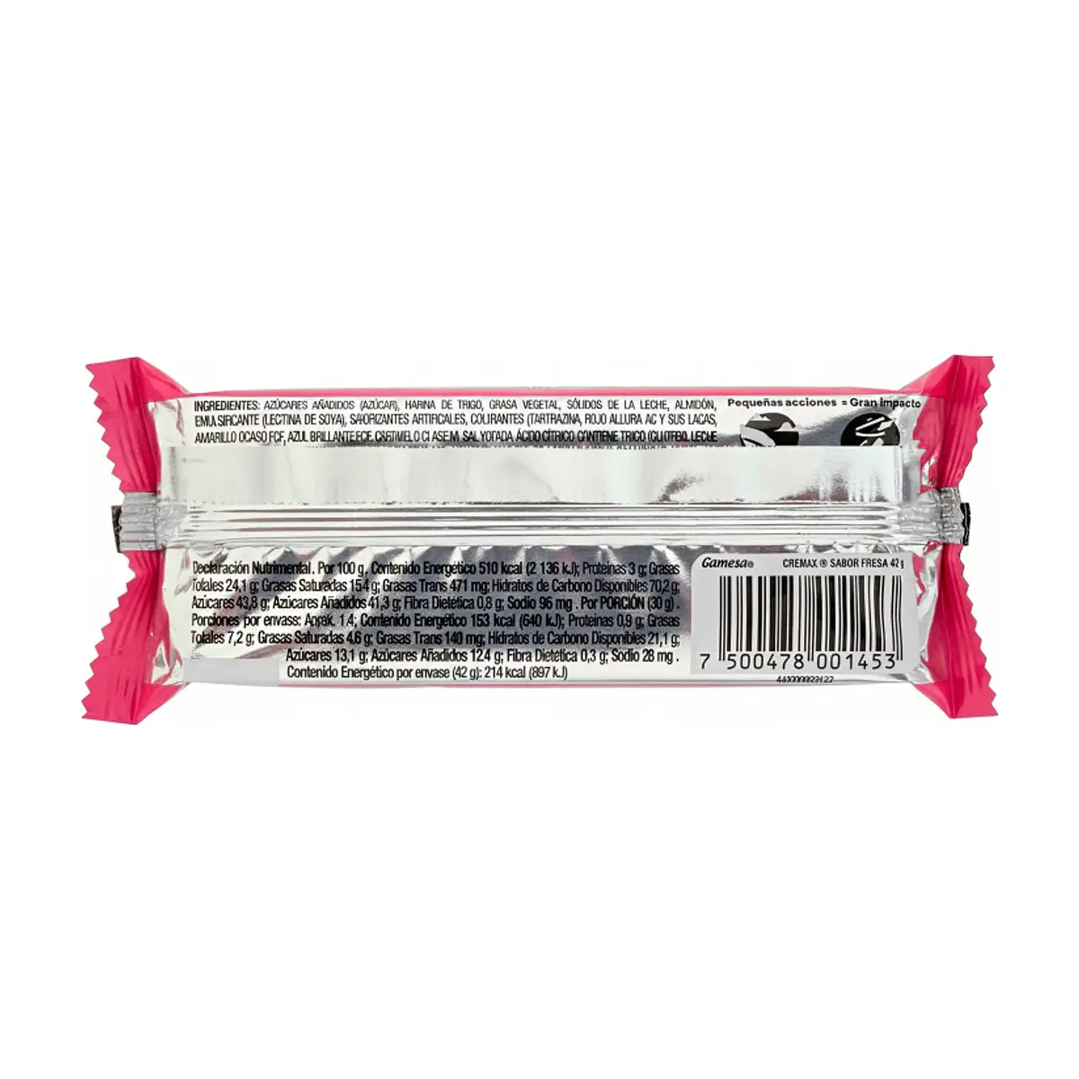 Galletas tipo wafer con relleno sabor a fresa Gamesa Cremax (42 g / 1.48 oz) - Thumbnail 3