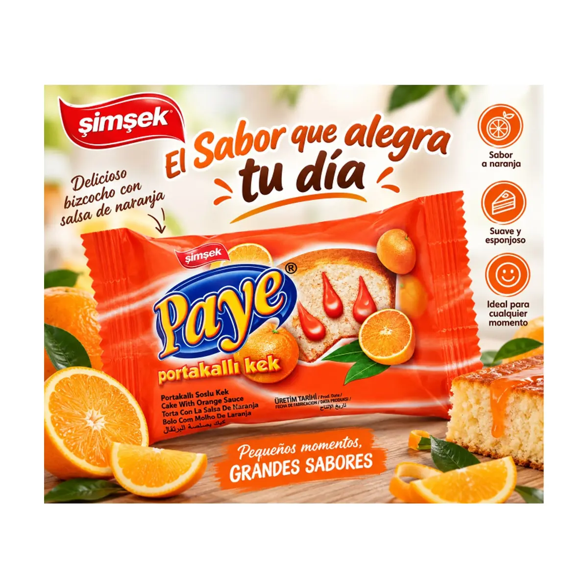 Pastel relleno con salsa de naranja Paye Simsek (25 g / 0.88 oz) - Thumbnail 4