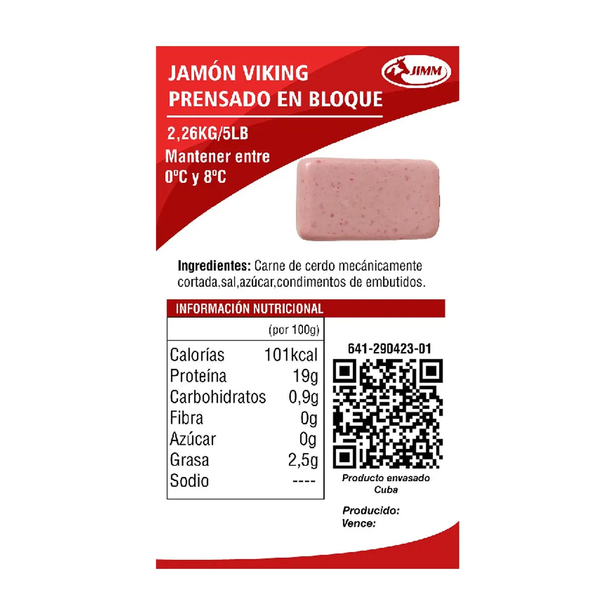 Jamón viking prensado en bloque Jimm (2.26 kg / 5 lb) - Thumbnail 4