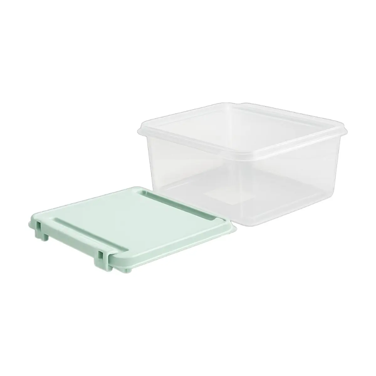 Fiambrera cuadrada de plastico color verde 2 L Casa y Menaje - Miniatura 2