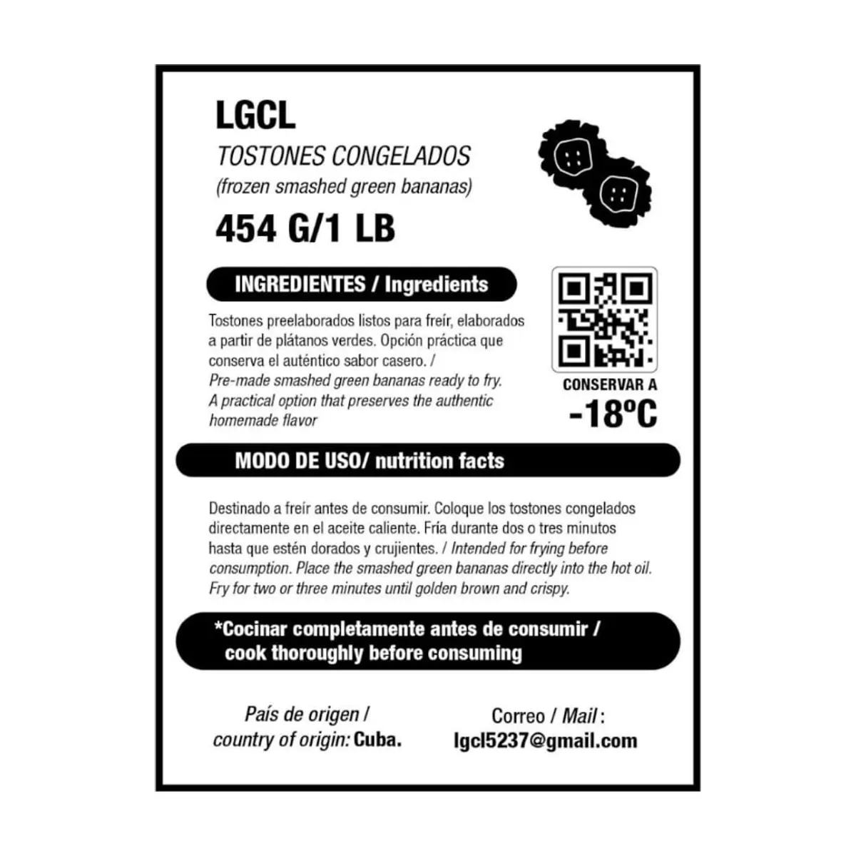Tostones congelados LGCL (454 g / 1 lb) - Thumbnail 3