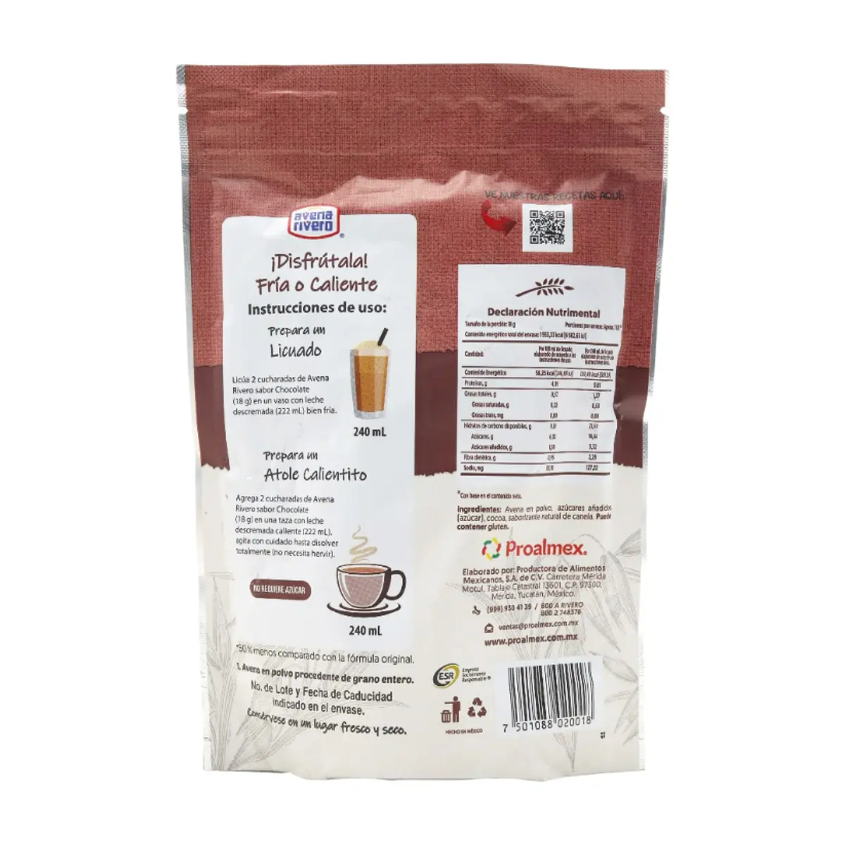 Avena en polvo sabor chocolate Avena Rivero (200 g / 7.05 oz) - Thumbnail 3