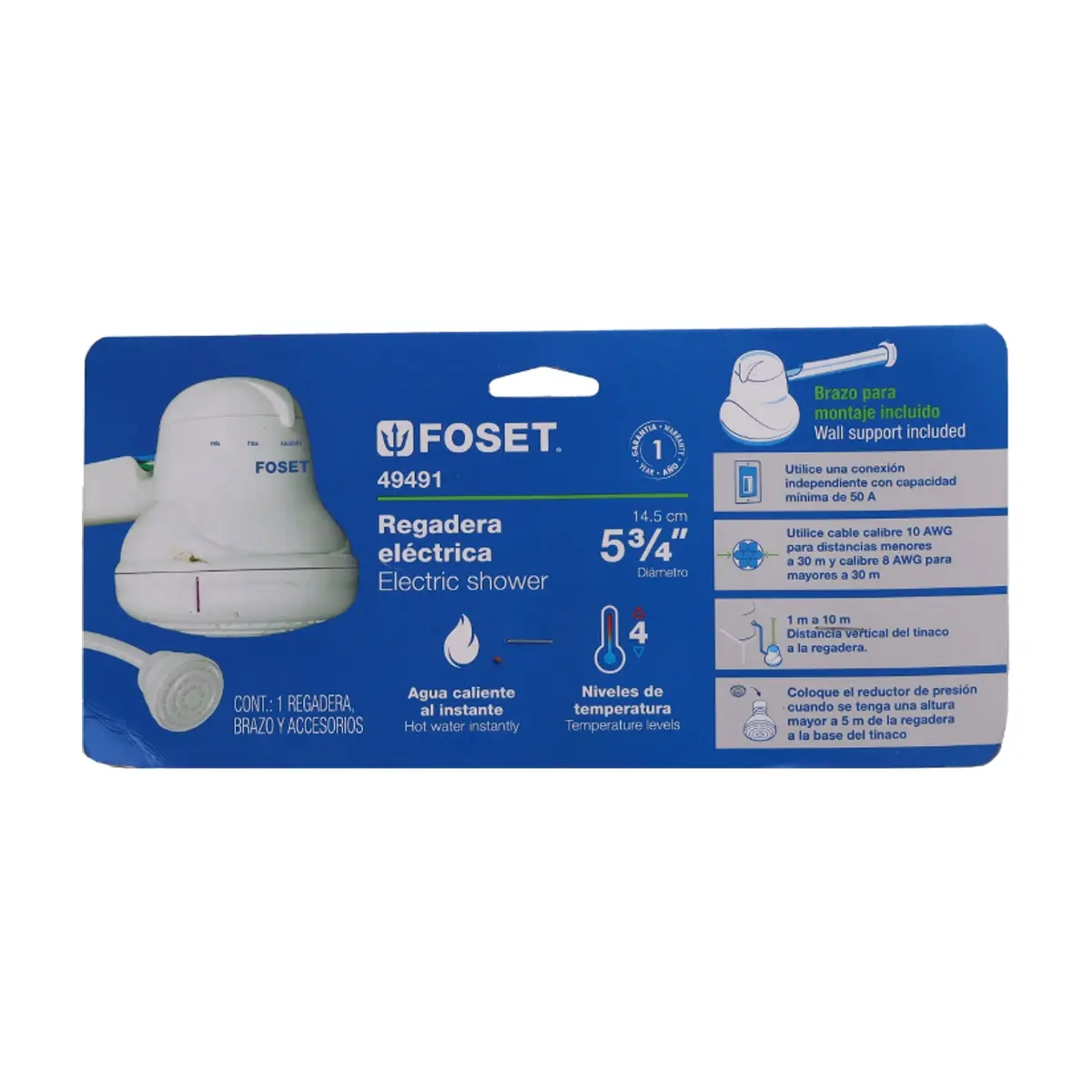 Ducha eléctrica 5400 E Foset REGEL-4 - Miniatura 2