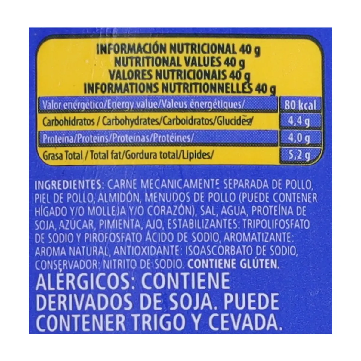 Mortadela de pollo congelada Confidence (1 kg / 2.2 lb) - Thumbnail 3