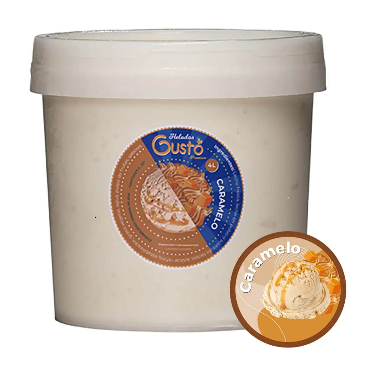 Helado Premium de caramelo Gustó (4 L) - Thumbnail 2