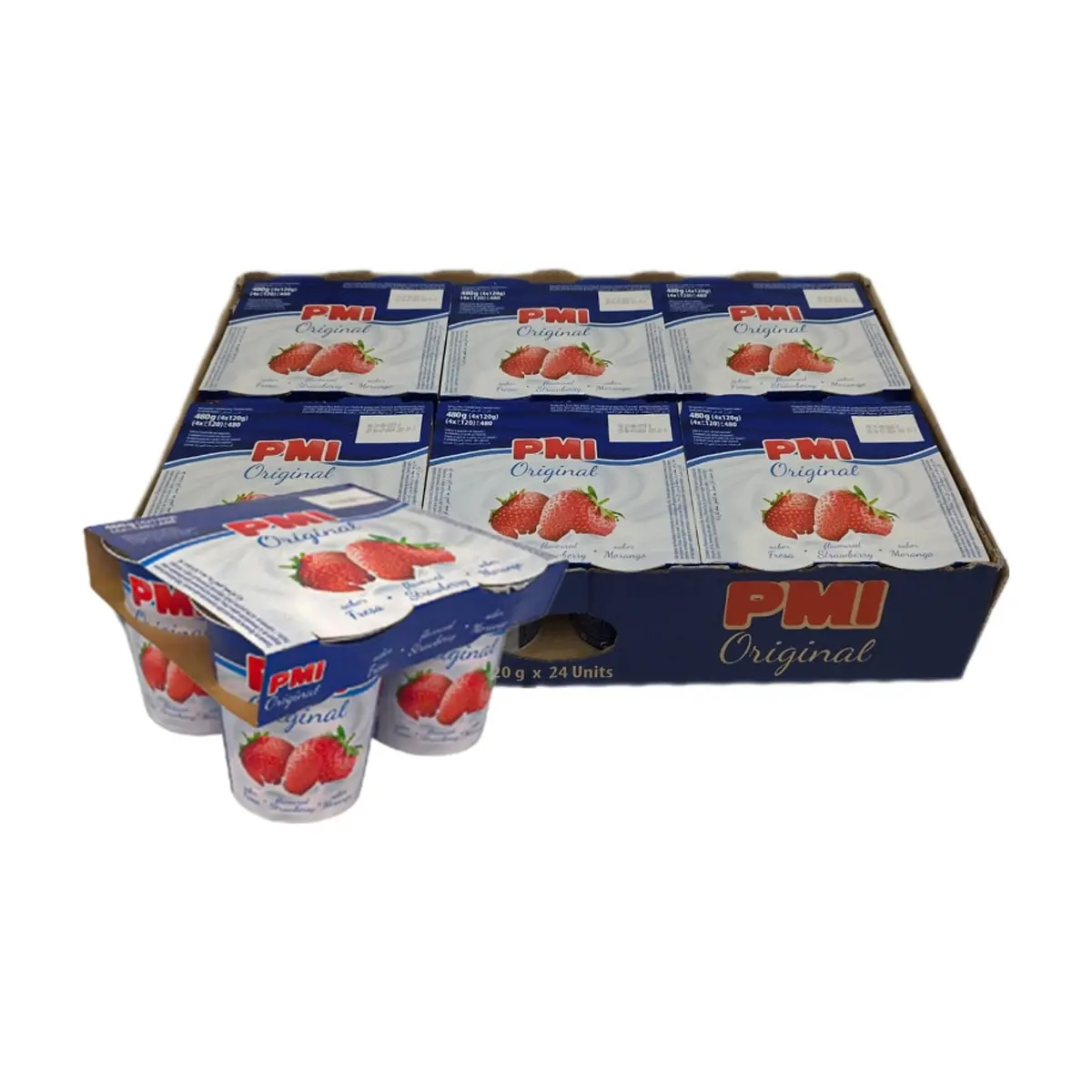 Yogurt sabor fresa Pmi Original (24 x 120 g / 4.23 oz)