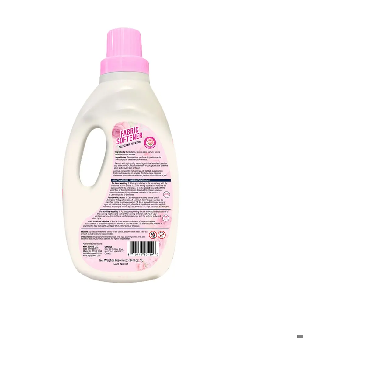 Suavizante para ropa con aroma a rosa YEYA (1 L) - Thumbnail 3