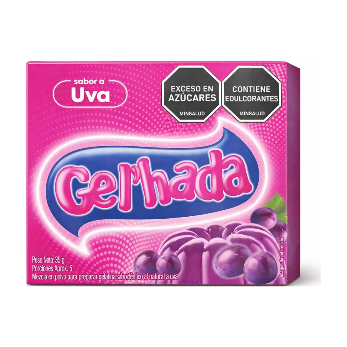Gelatina sabor uva Gel´hada (35 g / 1.23 oz)