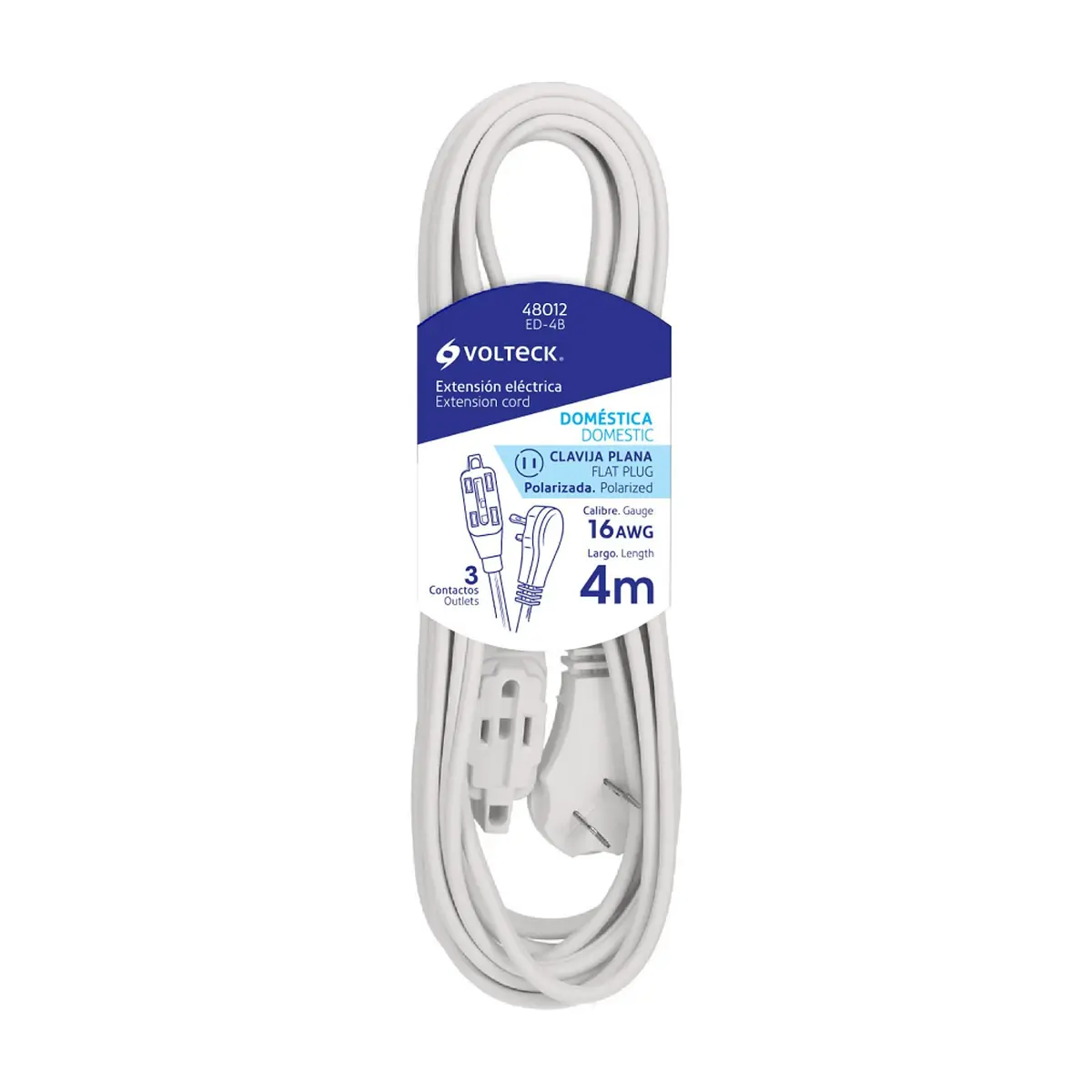Extensión eléctrica de 4 m Volteck 48012