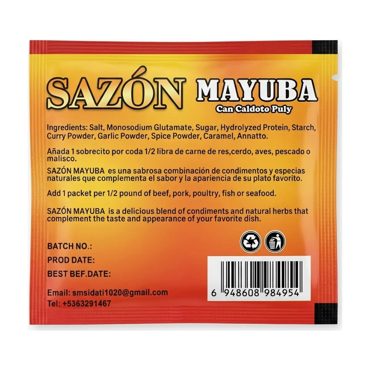 Sazón con varias especias Mayuba (5 g) - Thumbnail 2